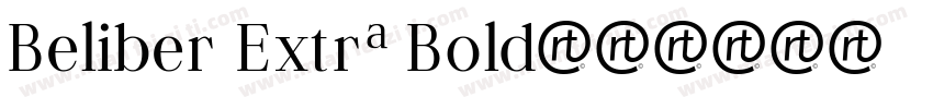 Beliber Extra Bold字体转换